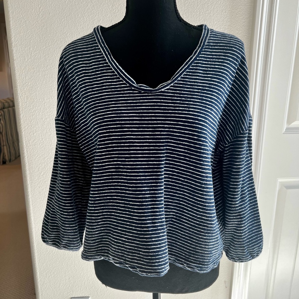 Madewell Womens Medium 100% cotton striped top